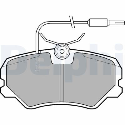 Brake Pad Set, disc brake DELPHI LP1606