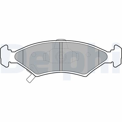 Brake Pad Set, disc brake DELPHI LP1630