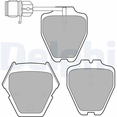 Brake Pad Set, disc brake DELPHI LP1633