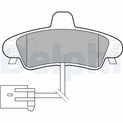 Brake Pad Set, disc brake DELPHI LP1683