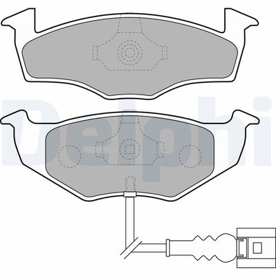 Brake Pad Set, disc brake DELPHI LP1709