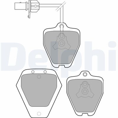 Brake Pad Set, disc brake DELPHI LP1760