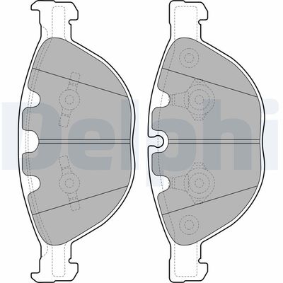 Brake Pad Set, disc brake DELPHI LP2041