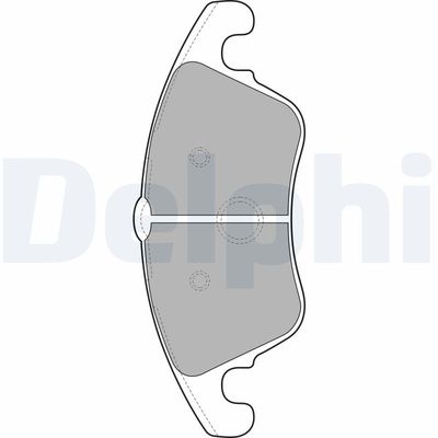 Brake Pad Set, disc brake DELPHI LP2099