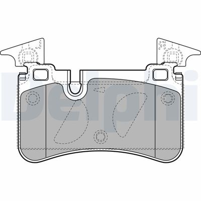 Brake Pad Set, disc brake DELPHI LP2151