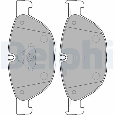 Brake Pad Set, disc brake DELPHI LP2189