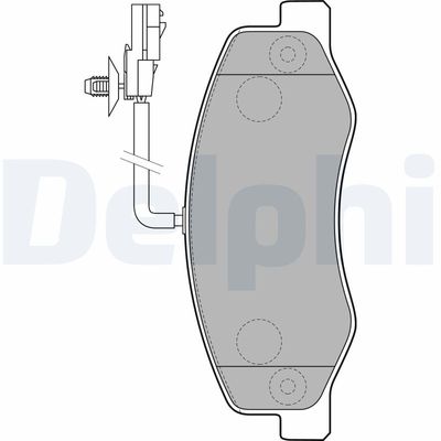 Brake Pad Set, disc brake DELPHI LP2192