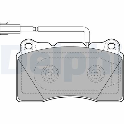 Brake Pad Set, disc brake DELPHI LP2221