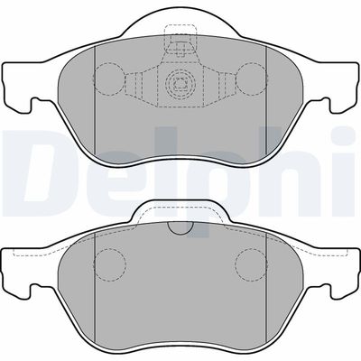 Brake Pad Set, disc brake DELPHI LP2252