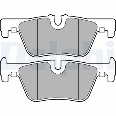 Brake Pad Set, disc brake DELPHI LP2286