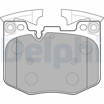 Brake Pad Set, disc brake DELPHI LP3235