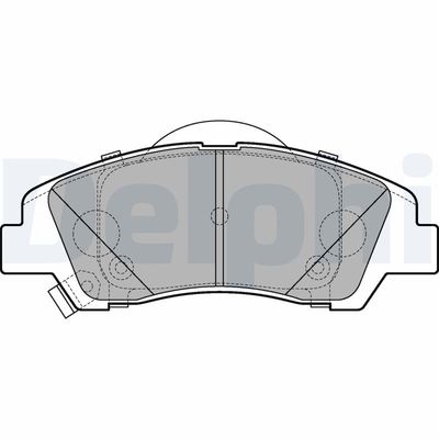 Brake Pad Set, disc brake DELPHI LP3265