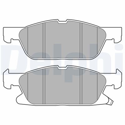 Brake Pad Set, disc brake DELPHI LP3643