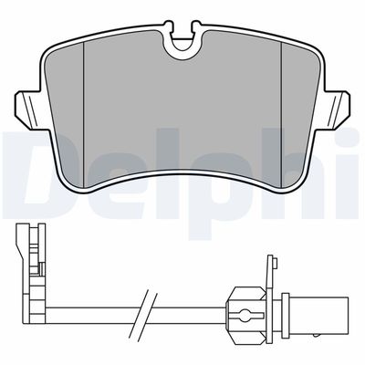 Brake Pad Set, disc brake DELPHI LP3681