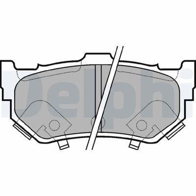 Brake Pad Set, disc brake DELPHI LP404