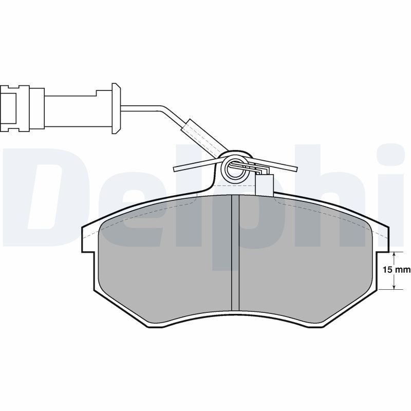 DELPHI LP444 Brake Pad Set, disc brake