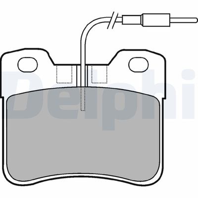 Brake Pad Set, disc brake DELPHI LP563