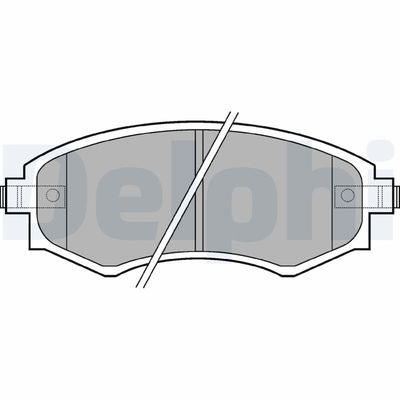 Brake Pad Set, disc brake DELPHI LP606