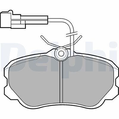 Brake Pad Set, disc brake DELPHI LP644