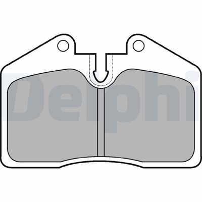 Brake Pad Set, disc brake DELPHI LP672