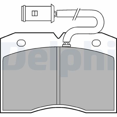 Brake Pad Set, disc brake DELPHI LP863