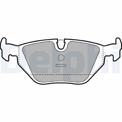 Brake Pad Set, disc brake DELPHI LP907