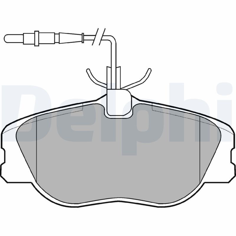 DELPHI LP909 Brake Pad Set, disc brake