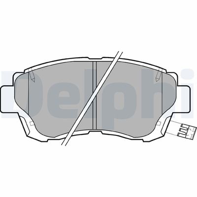 Brake Pad Set, disc brake DELPHI LP936