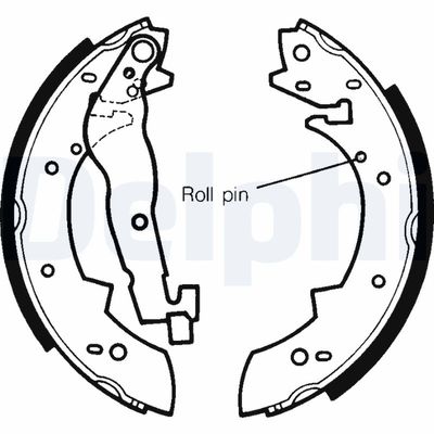 Brake Shoe Set DELPHI LS1233