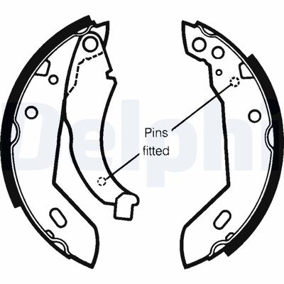 Brake Shoe Set DELPHI LS1250