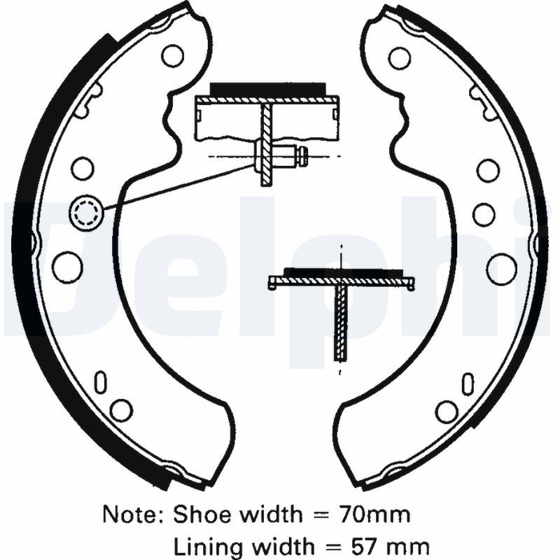 DELPHI LS1312 Brake Shoe Set