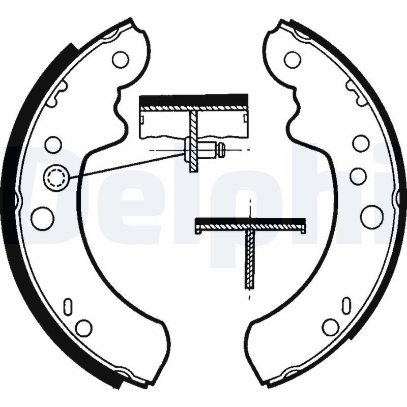 DELPHI LS1313 Brake Shoe Set