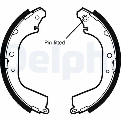 Brake Shoe Set DELPHI LS1408