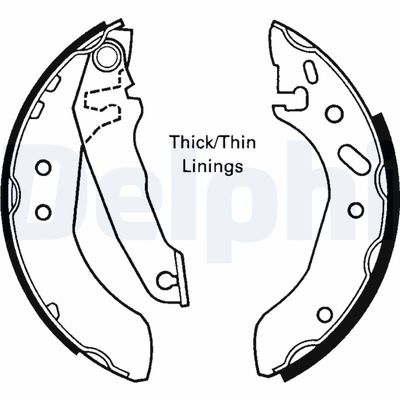 Brake Shoe Set DELPHI LS1616