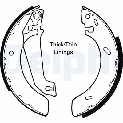 Brake Shoe Set DELPHI LS1617