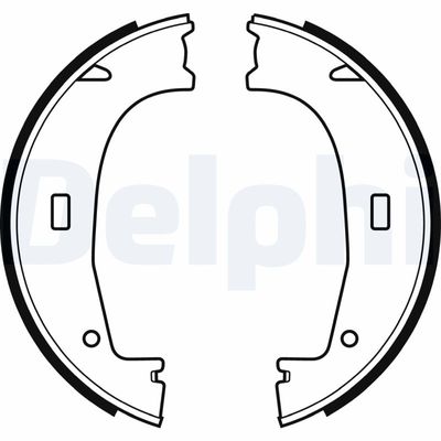 Brake Shoe Set, parking brake DELPHI LS1704