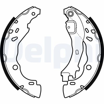 Brake Shoe Set DELPHI LS1975