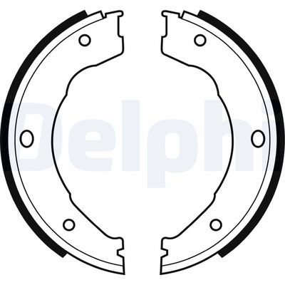 Brake Shoe Set, parking brake DELPHI LS1982