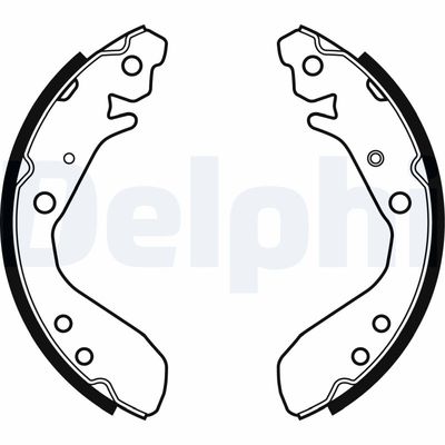 Brake Shoe Set DELPHI LS1984