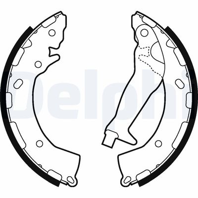 Brake Shoe Set DELPHI LS2010