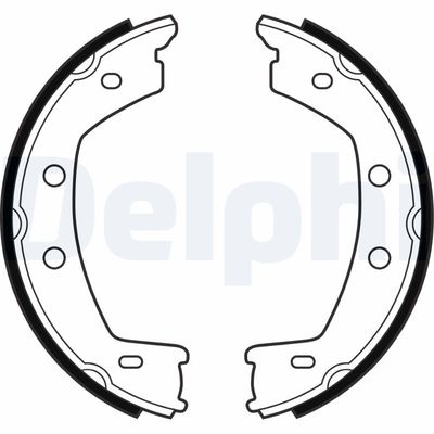 Brake Shoe Set, parking brake DELPHI LS2030