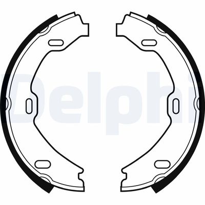 Brake Shoe Set, parking brake DELPHI LS2084