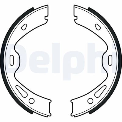 Brake Shoe Set, parking brake DELPHI LS2091