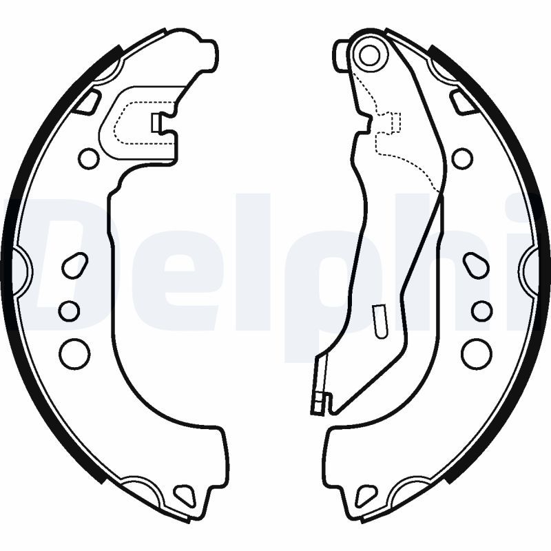 DELPHI LS2107 Brake Shoe Set