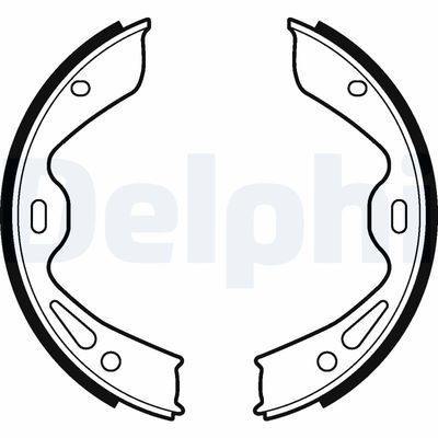 Brake Shoe Set, parking brake DELPHI LS2120