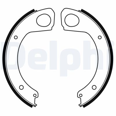 Brake Shoe Set, parking brake DELPHI LS2174