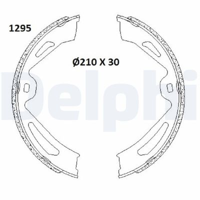 Brake Shoe Set, parking brake DELPHI LS2179