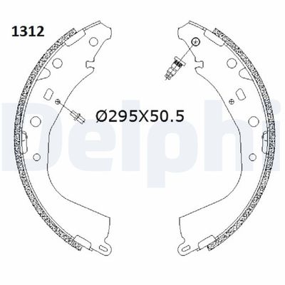 Brake Shoe Set DELPHI LS2187