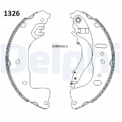 Brake Shoe Set DELPHI LS2197