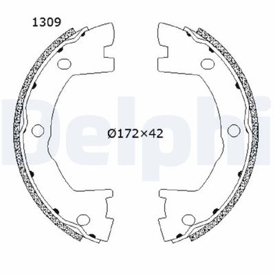 Brake Shoe Set DELPHI LS2203